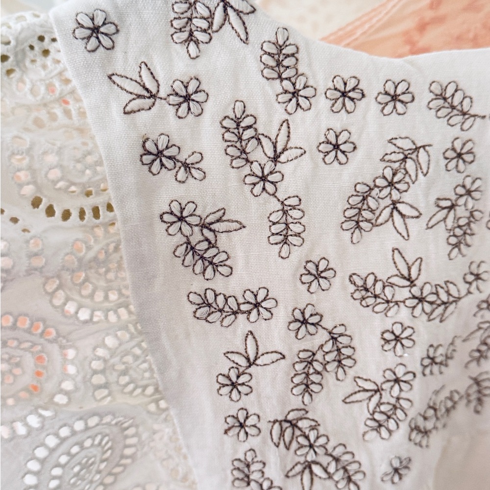 Zara Girls Pink and Cream Embroidered Dresses - Picture 14 of 16